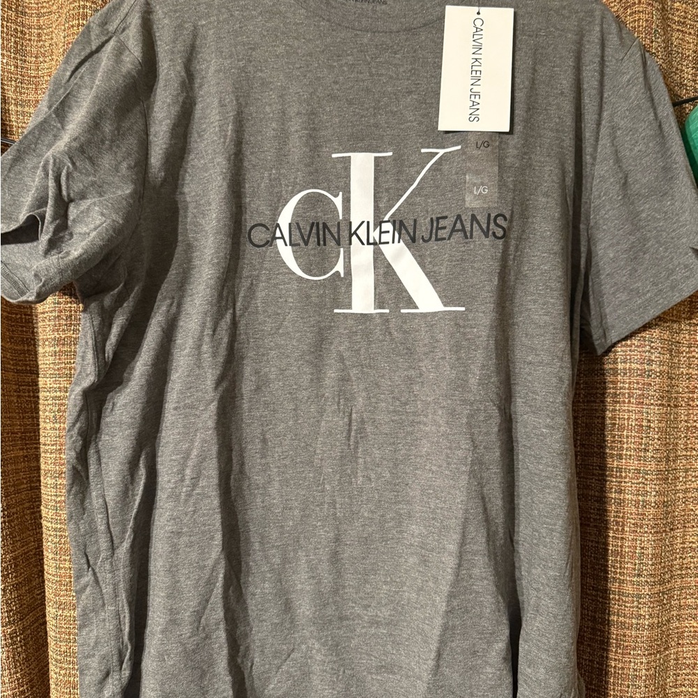 Calvin Klein Charcoal Gray Men's Tee